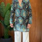 ROYAL FESTIVE DESIGNER SHORT KURTA WITH WHITE WIDE-LEG TROUSERS