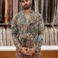HERITAGE TEAL GREEN KURTA SET FOR MEN | WEDDING & FESTIVE WEAR