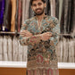 HERITAGE TEAL GREEN KURTA SET FOR MEN | WEDDING & FESTIVE WEAR
