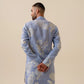 MULMUL MEN'S BLUE KURTA IN ZIPPER
