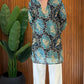 ROYAL FESTIVE DESIGNER SHORT KURTA WITH WHITE WIDE-LEG TROUSERS
