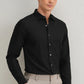 BLACK STITCHLESS PLACKET PREMIUM WRINKLE-FREE SHIRT