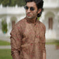 IKAT PRINT KURTA BROWN