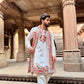 WHITE SILK KURTA SET WITH DUPATTA