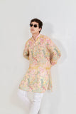 SHAYE CREAM FLORAL KING KURTA