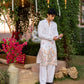 COTTON BLEND BOTANICAL THREAD AND SEQUIN WORK EMBROIDERY WITH SEQUENCE WEDDING AND FESTIVE KURTA