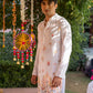 COTTON BLEND BOTANICAL THREAD AND SEQUIN WORK EMBROIDERY WITH SEQUENCE WEDDING AND FESTIVE KURTA