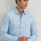 SKY BLUE STITCHLESS PLACKET PREMIUM WRINKLE-FREE SHIRT