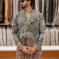 HERITAGE TEAL GREEN KURTA SET FOR MEN | WEDDING & FESTIVE WEAR